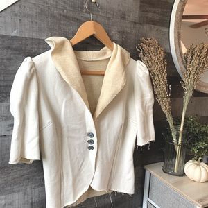 Vintage Distressed 3/4 Soft Blazer